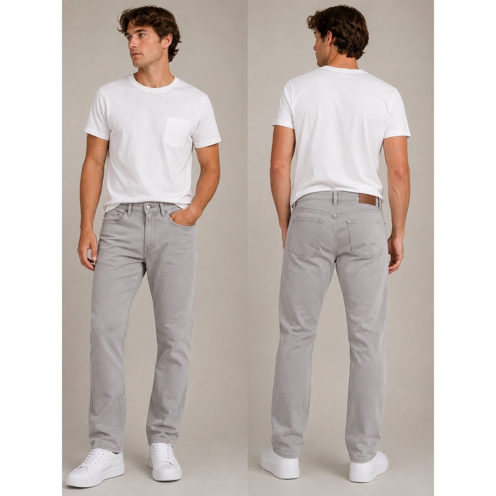 Peter Millar Pants Mens 34/33 Grey Signature Sateen Classic Fit 5 Pocket Stretch